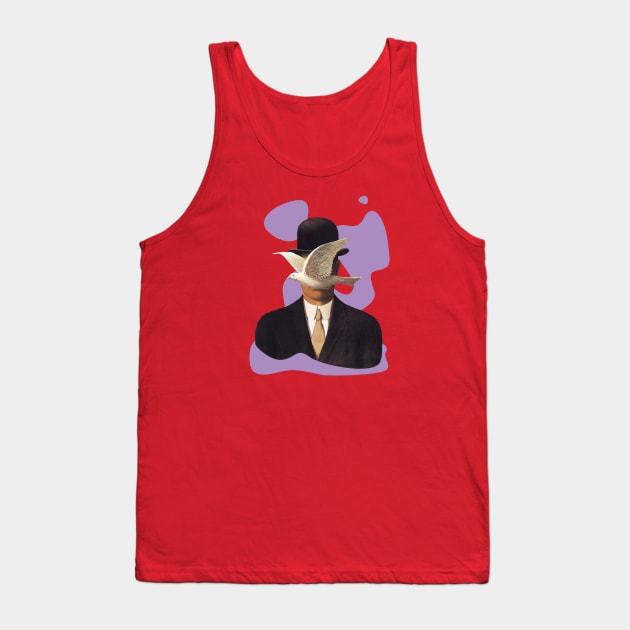 Magritte's Man in a Bowler Hat Tank Top by SchiltaMerchStore